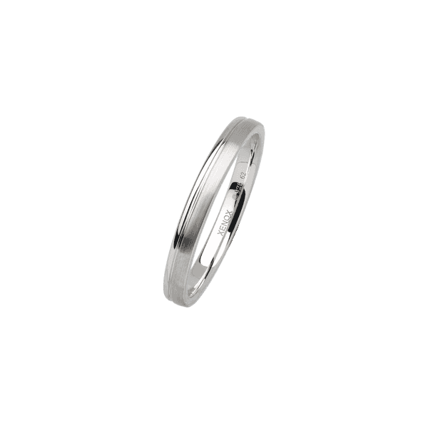 Partnerring aus 925/- Sterlingsilber, rhodiniert 2,8mm