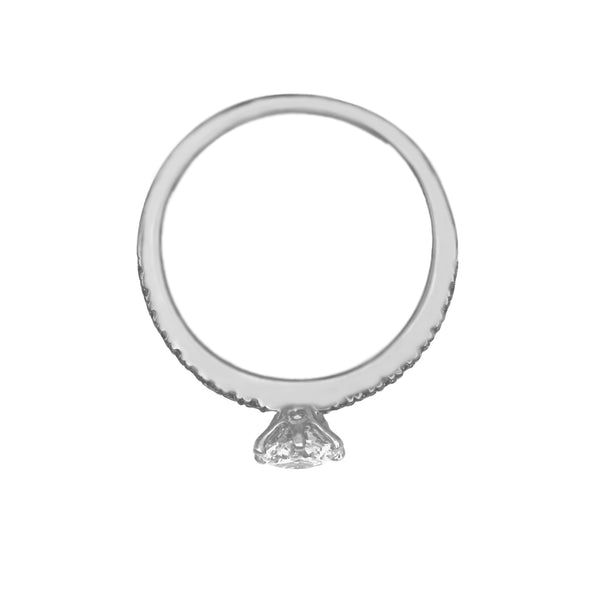 14 Kt. Weißgold Labordiamant Verlobungsring - SO1550-4